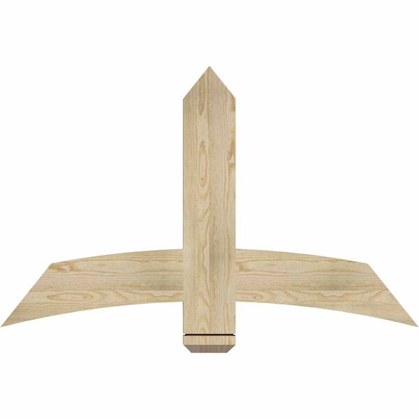Ekena Millwork Bellingham Rough Sawn Timber Gable Bracket, Douglas Fir, 48"W x 30"H x 2"D x 6"F, 15/12 Pitch GBW048X30X0206BEL00RDF - main